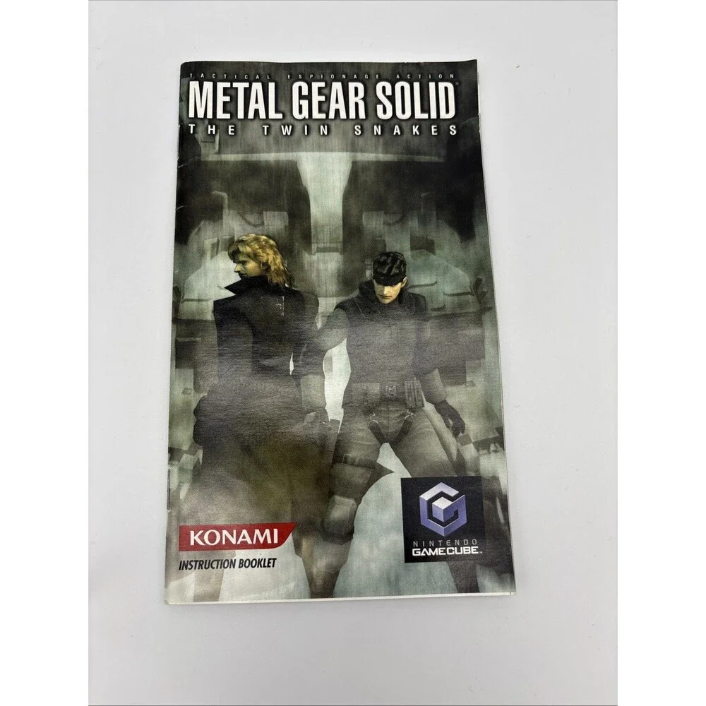Metal Gear Solid The Twin Snakes Nintendo GameCube Case/Manual ONLY *no game*